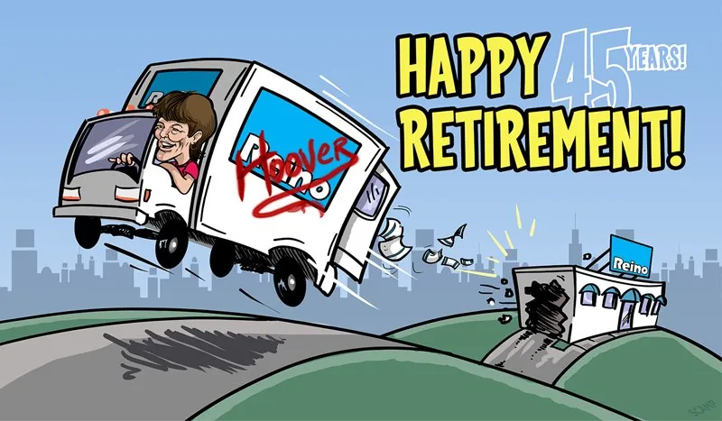 Live retirement party caricature